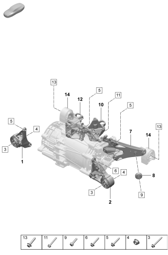 159-000 - Suspension de moteur
Essieu avant