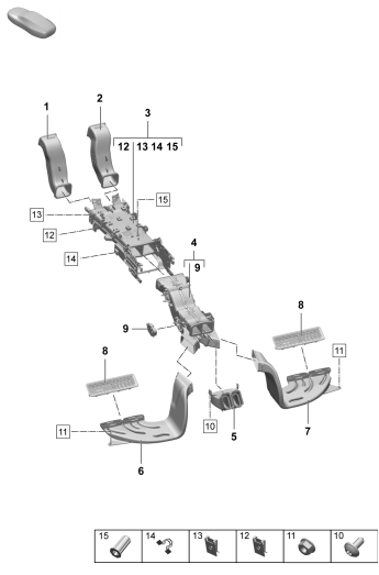 813-200 - guidage d'air
Console centrale