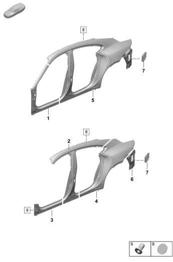 801-550 - Section - Panneau lateral
Jupe arriere