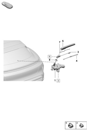 906-100 - Essuie et lave-glace
de lunette arriere