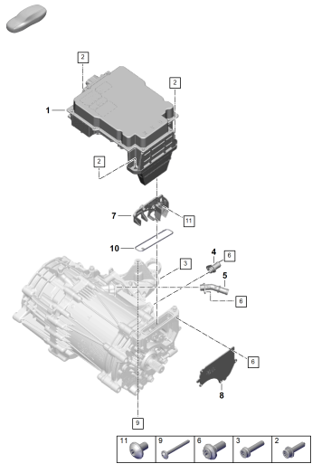 152-000 - Moteur princ. entrain. electr.
pieces detail
Essieu avant