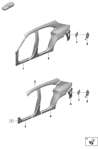 801-560 - Section - Panneau lateral
Jupe arriere