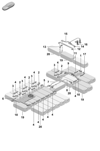 251-030 - Batterie haut voltage
Connecteur de module
