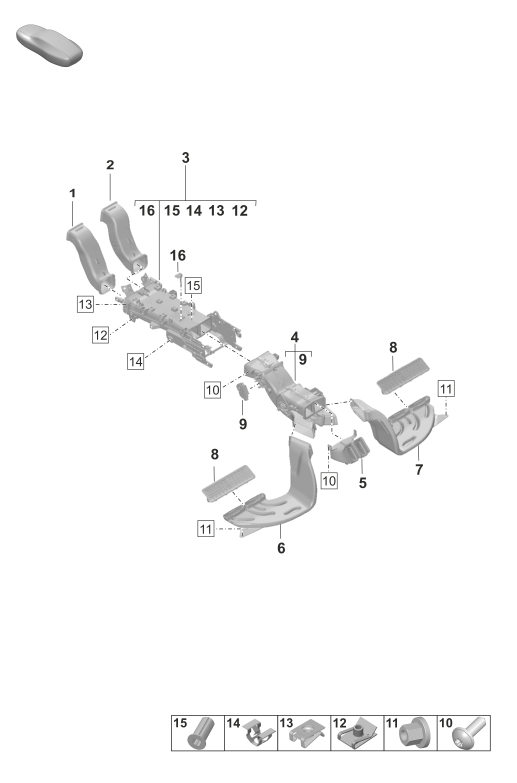 813-201 - guidage d'air
Console centrale