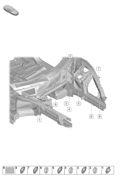 806-050 - Partie avant
Longeron
Tablier avant