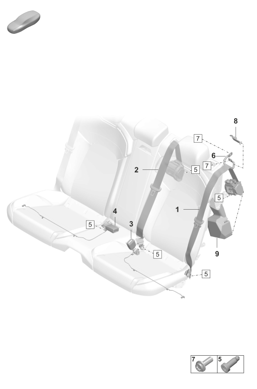 812-100 - ceinture de securite 3 points
Boitier de verrouillage