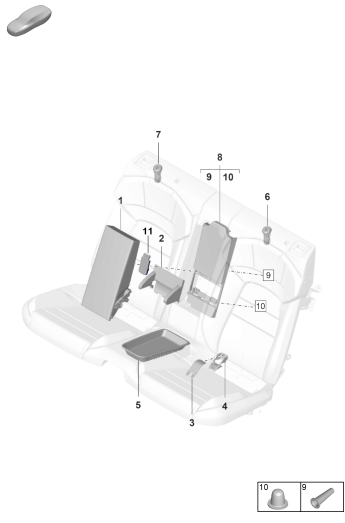 818-600 - Console centrale
Revetements