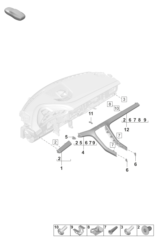 809-080 - cache et revetement
p. tableau de bord