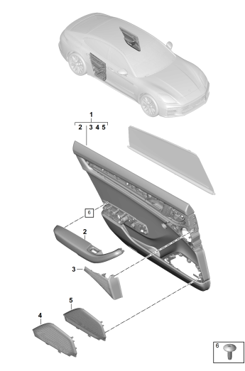 808-610 - Garniture de porte
avec store pare-soleil
pour vehicules avec garniture
cuir