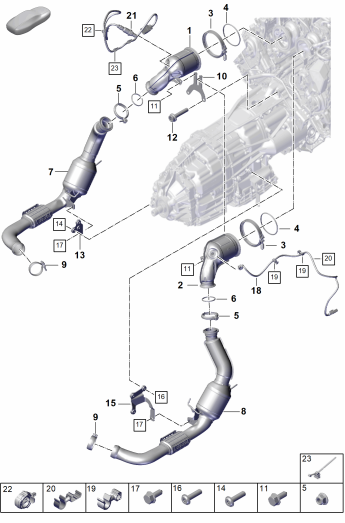 202-230 - systeme d'echappement
Catalyseur
Sonde lambda