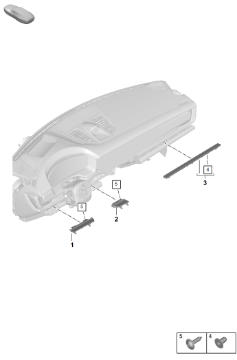 809-160 - Pieces mont. planche de bord
moulures