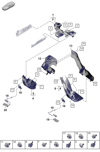 202-410 - systeme d'echappement
Protection contre la chaleur
Tuyau de ventilation
Attention! Pas de montage
mixte de differents fabricants
admis!
Pour le remplacement, utiliser
exclusivement des pieces du
meme fabricant que l'existant.
Si toutes les pieces sont
remplacees, il est possible
de changer de fabricant.
D             >> - 13.04.2025