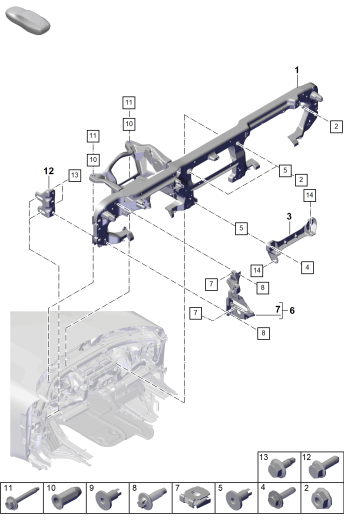 809-200 - support montage p.tabl.de bord
support p. tableau de bord