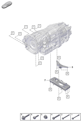 306-000 - pieces de fixation p. moteur
et bv
support de bv