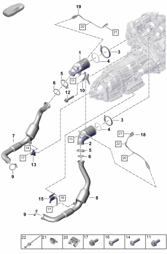 202-210 - systeme d'echappement
Catalyseur
Sonde lambda