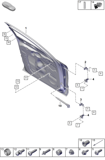 804-000 - Assemblage-tôlerie porte
Elements carross.amovibles