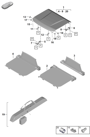 807-455 - Capot compartiment chargement
Porte-chapeaux
store