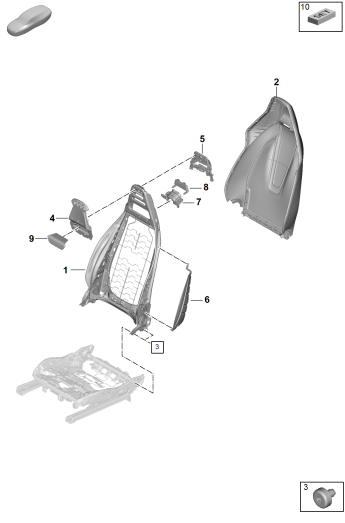 817-020 - cadre de dossier
Revetement de dossier
Siege confort
siege sport
