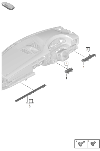 809-165 - Pieces mont. planche de bord
moulures