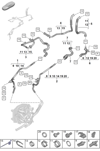 815-400 - Chauffage, climatiseur
pour vehicules avec
transmission hybride
Refroidissement de la batterie
Systeme de refroidissement