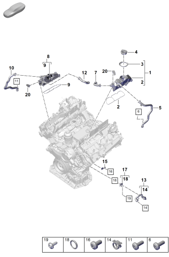 107-400 - Aeration pour bloc-cylindres
separateur d'huile