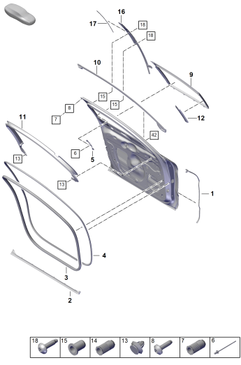 804-100 - portes
joint
Elements carross.amovibles