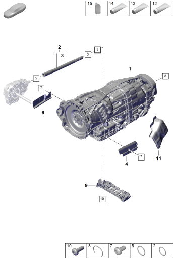 302-000 - Boîte vit. embr.double 8 rap.
- PDK -
pour vehicules avec
transmission hybride