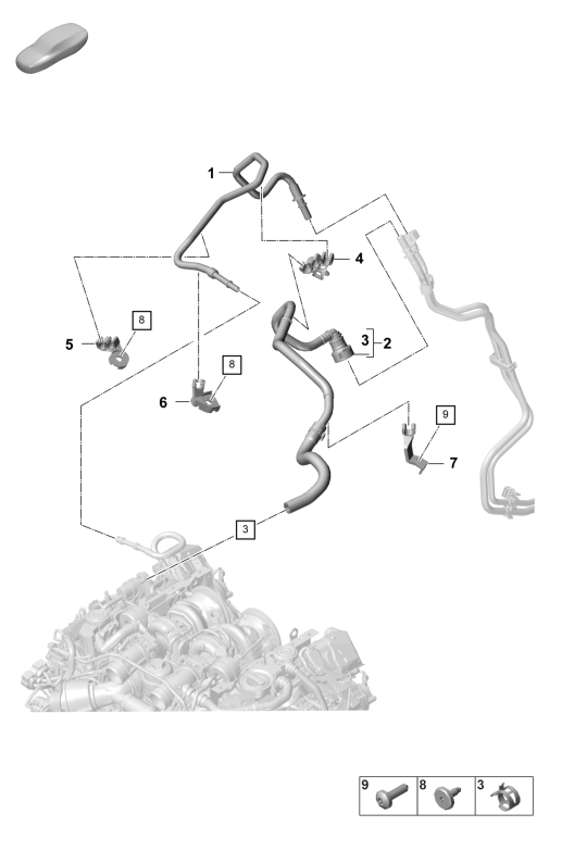 201-150 - conduite de carburant
Compartiment moteur