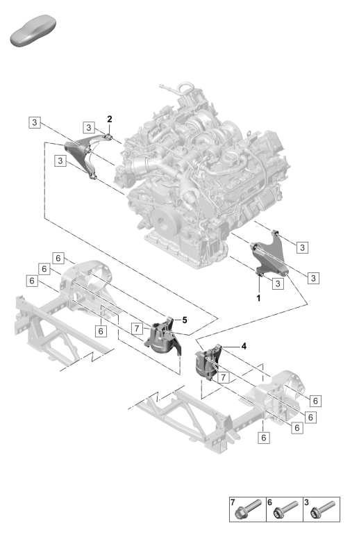 109-020 - Suspension de moteur
Console moteur
palier de moteur