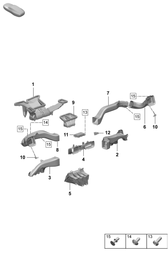 813-101 - guidage d'air
tableau de bord
Console centrale