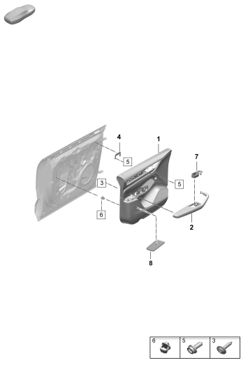808-000 - revetements de porte
p. vehicules avec
equipement similicuir
accoudoir (similicuir)
Eclairage interieur