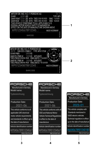 003-200 - Plaque du constructeur
Certificat de sécurité