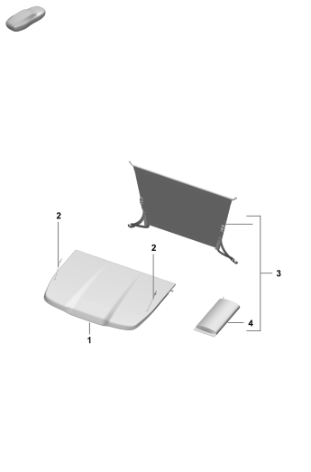 807-600 - couvercle
pour coffre a bagages
Filet de separation