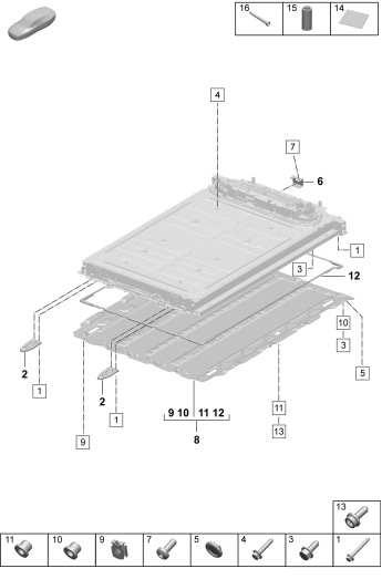 251-040 - Batterie de rechange
Pieces de fixation