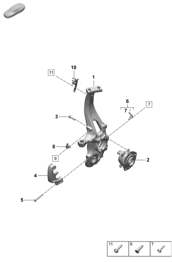 401-020 - Support pivotant
Moyeu de roue