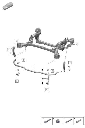 502-120 - Barre stabilisatrice
Essieu arriere