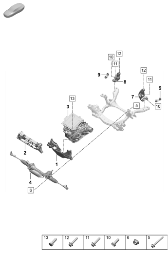401-010 - Berceau et
supports d'unité
