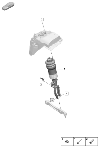 402-000 - Suspension pneumatique
jambe de force complete