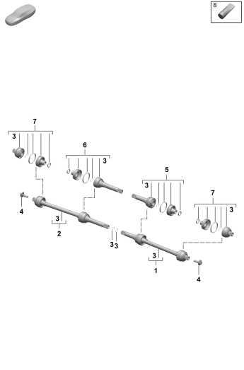 501-100 - Arbre de transmission
Essieu arriere