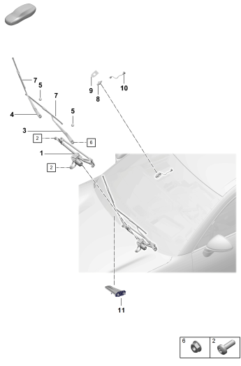 906-000 - Essuie-glace complet
Detecteur de pluie