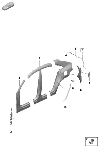 801-550 - panneau lat.
sections