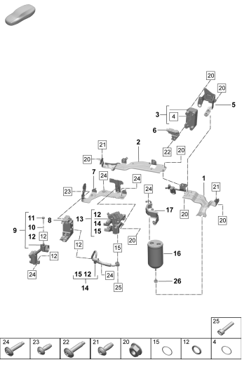 814-420 - Climatiseur
Conduite de frigorigene
Ensemble deshydrateur avec
pieces de fixation
avec:
Pompe a chaleur