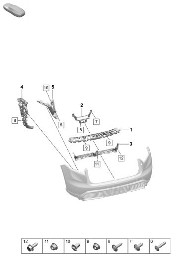 802-900 - Pieces de fixation
pare-chocs