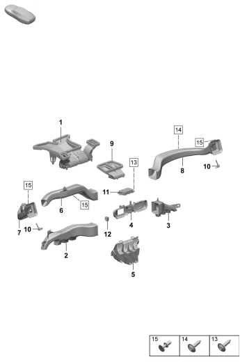 813-100 - guidage d'air
tableau de bord
Console centrale