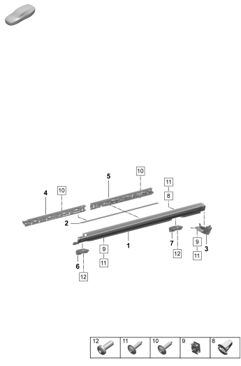 810-200 - Garniture bas de caisse
Elements carross.amovibles