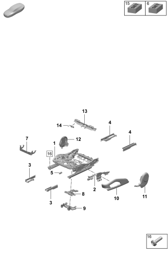 817-100 - cadre de siege
Siege de serie