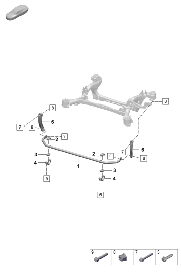 502-100 - Barre stabilisatrice
Essieu arriere