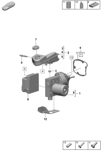 604-000 - servofrein
vase d'expansion avec pieces
de montage
maitre-cylindre tandem