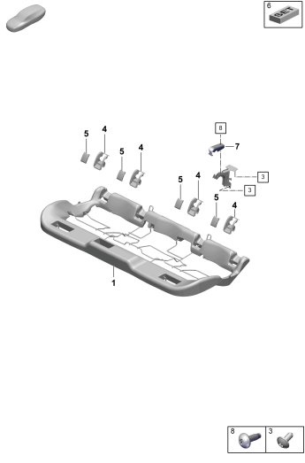 818-100 - SIege arriere
Pieces de fixation