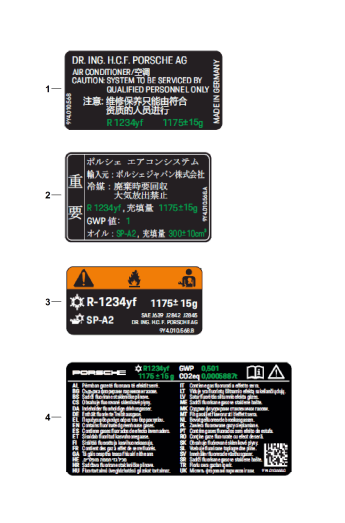 006-000 - etiquette p. climatiseur
Refrigerant